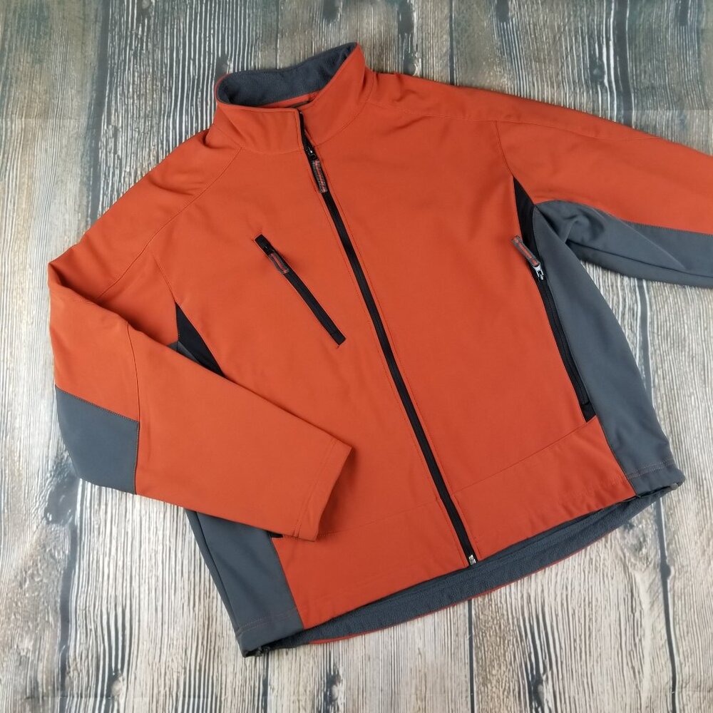 MOBIUS men's fleece lined orange jacket